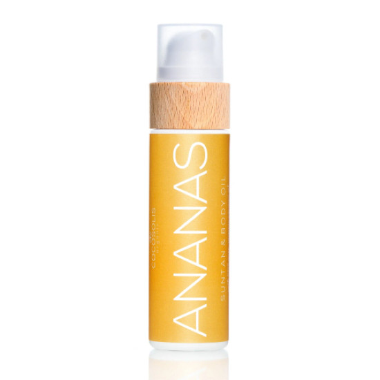 Ananas Suntan & Body Oil - Био масло за лице и тяло за бърз и наситен тен на плажа и в солариума