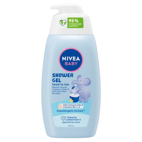 Nivea baby - нежен измиващ шампоан за коса и тяло за бебета