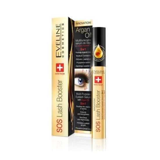 Eveline Cosmetics SOS - Подхранващ серум за мигли 5в1 с арганово масло