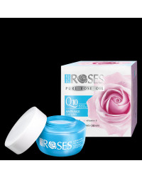 Natural Roses - Дневен крем за лице против бръчки с Q10