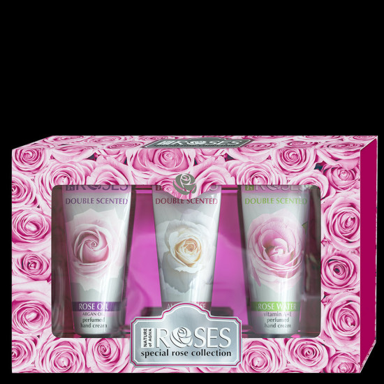 Roses - Комплект крем за ръце с аромат на розово масло