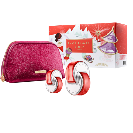Bulgari Omnia Coral 65ml EDT+15ml mini EDT + козметична чанта