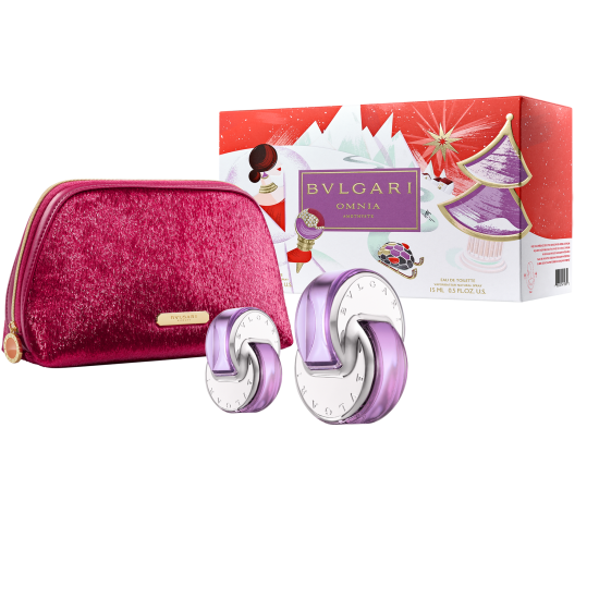 Bulgari Omnia Amethyste 65ml EDT+15ml mini EDT + козметична чанта