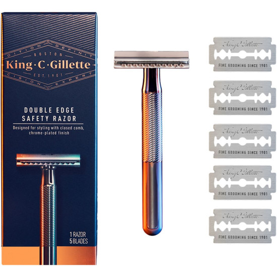 Double Edge Safety Razor - Класически бръснач с 5 резервни ножчета