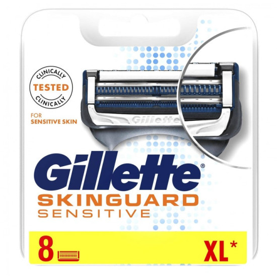 SkinGuard Sensitive Razor XL - Резервни ножчета 8 броя  за чувствителна кожа