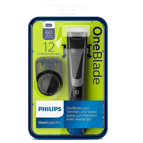 Philips OneBlade Pro QP6510/64 - Хибриден тример за бръснене, подстригване и оформяне