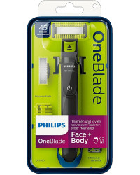 Philips OneBlade Pro - Електрическа самобръсначка за лице и тяло, 3 гребена, 1 нож за лице, 1 нож за тяло