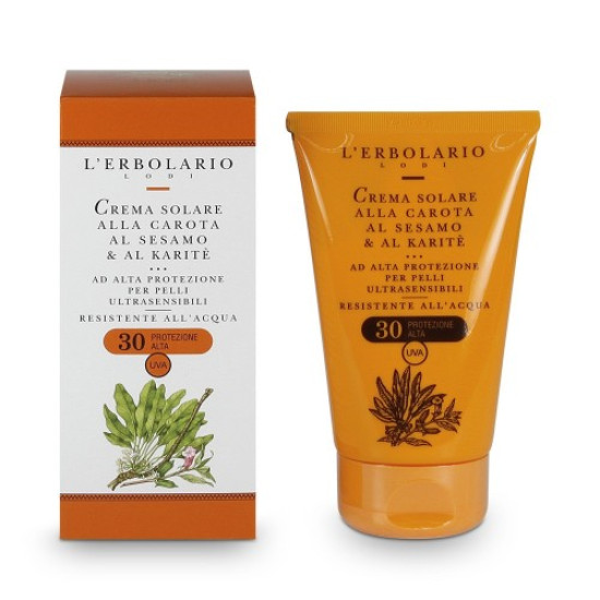 Sun Care Products - Слънцезащитен крем за свръхчувствителна кожа с морков, сусам и карите SPF30