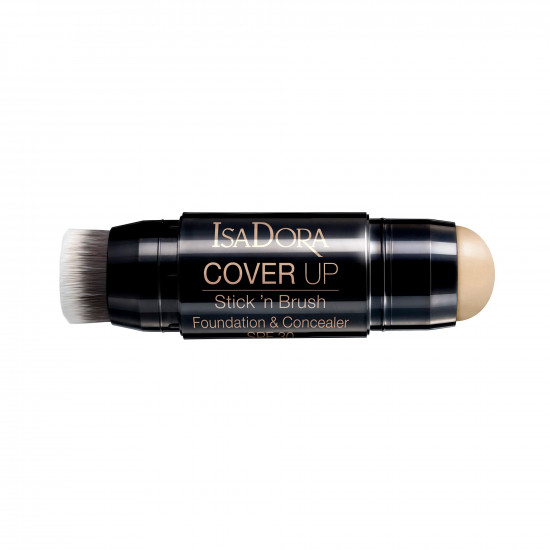 Cover up stick'n brush foundation & concealer spf 30 - Фон дьо тен със средно покритие и коректор в едно Cover up stick'n brush foundation & concealer spf 30 - Фон дьо тен със средно покритие и коректор в едно