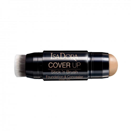 Cover up stick'n brush foundation & concealer spf 30 - Фон дьо тен със средно покритие и коректор в едно Cover up stick'n brush foundation & concealer spf 30 - Фон дьо тен със средно покритие и коректор в едно