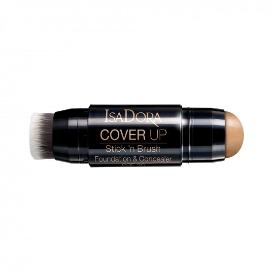 Cover up stick'n brush foundation & concealer spf 30 - Фон дьо тен със средно покритие и коректор в едно Cover up stick'n brush foundation & concealer spf 30 - Фон дьо тен със средно покритие и коректор в едно
