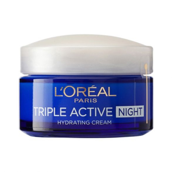 Triple Active Hydrating Night Cream - Нощен крем за лице за дехидрираната и слаба кожа