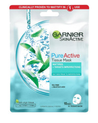 Pure Active Anti-Imperfection Tissue Mask - Маска за лице за мазна и проблемна кожа с чаено дърво и силицилова киселина