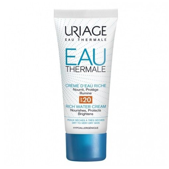 EAU THERMALE - Термален хидратиращ крем за лице за всеки тип кожа с SPF20+