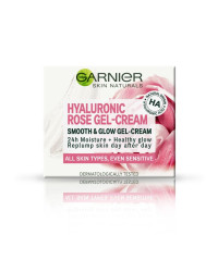 Hyaluronic Rose Gel-Cream - Изглаждащ и озаряващ гел-крем за лице с розова вода