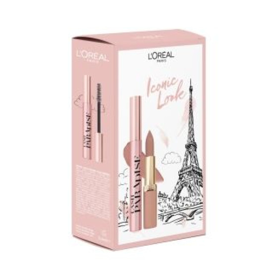 Комплект L'Oréal Paris  - Спирала Paradise + Color Riche червило