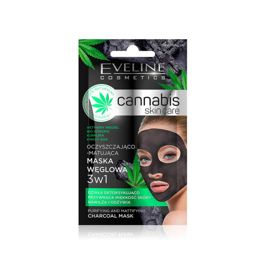 Cannabis Charcoal Mask - Почистваща глинена маска за лице с канабис и черен въглен