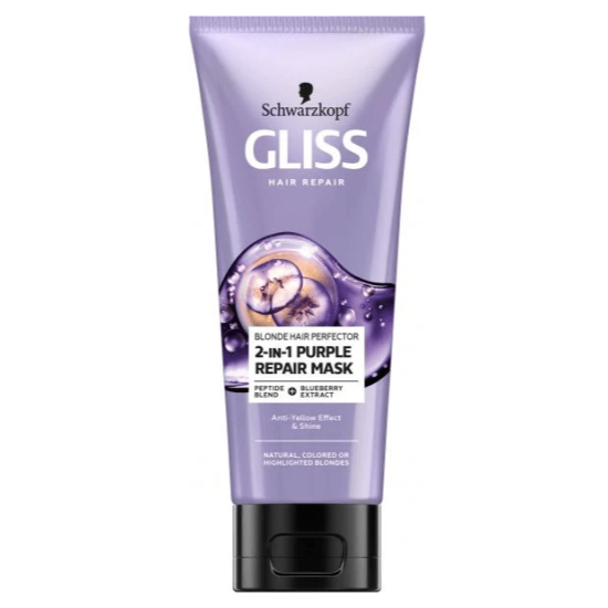 Gliss Blonde Perfector - Възстановяваща маска за естествени, изсветлени или боядисани руси коси