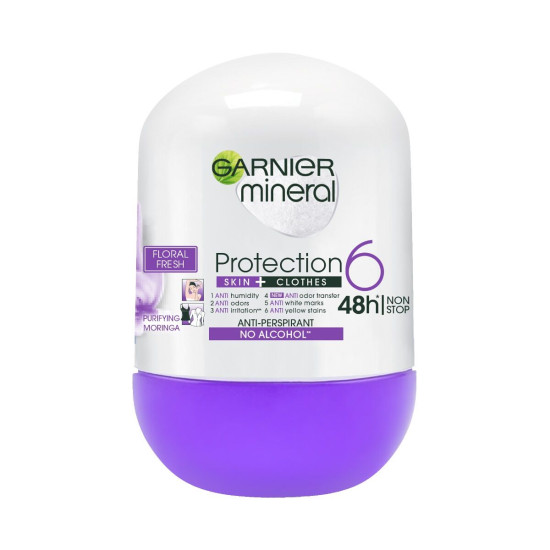 Mineral Protect 6 Floral - Рол-он дезодорант против изпотяване