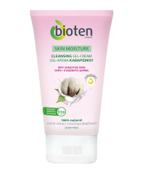 Skin Moisture - Почистващ крем-гел за лице с екстракт от памук за суха и чувствителна кожа