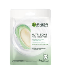 Nutri Bomb Milky Tissue Mask - Подхранваща маска за лице с бадемово мляко за суха кожа