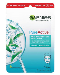 Pure Active Anti-Imperfection - Хартиена маска за мазна и проблемна кожа с чаено дърво