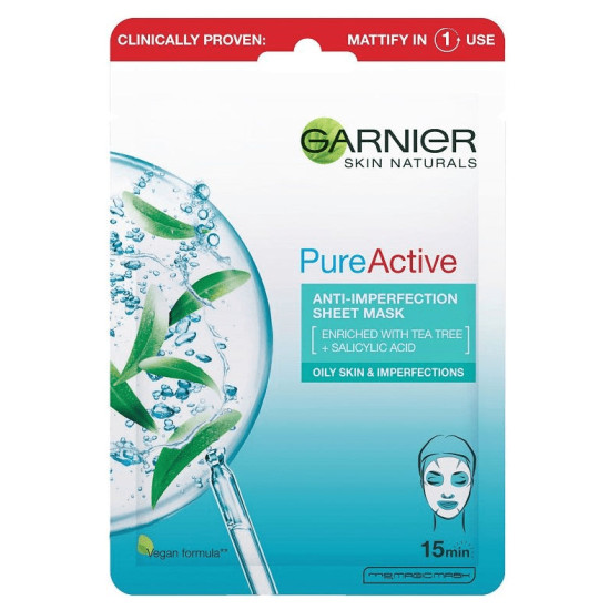 Pure Active Anti-Imperfection - Хартиена маска за мазна и проблемна кожа с чаено дърво