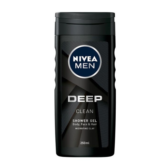 Nivea Men Deep - Душ гел за тяло, лице и коса за мъже