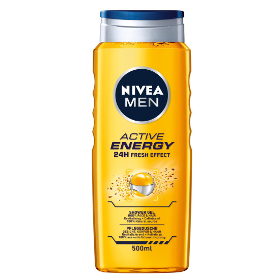 Nivea Men Active Energy - Освежаващ душ гел за тяло, лице и коса