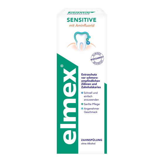 Sensitive - Вода за уста с аминофлуорид за чувствителни зъби против кариеси Sensitive - Вода за уста с аминофлуорид за чувствителни зъби против кариеси