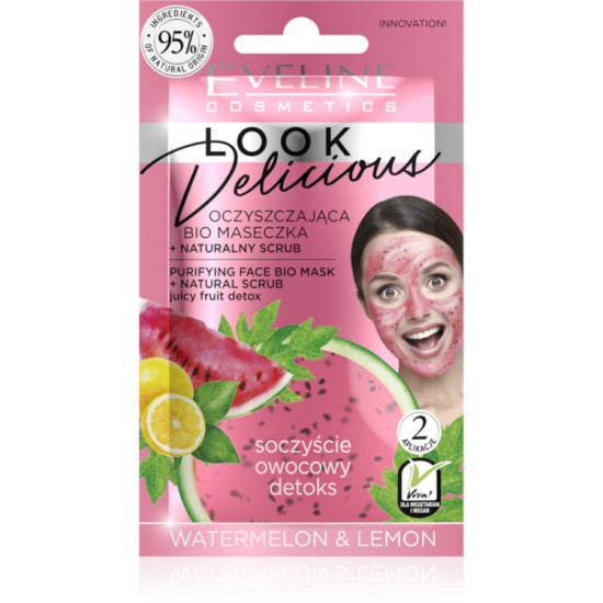Purifying Face Bio Mask - Почистваща био маска-пилинг за лице с диня и лимон