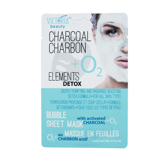 Elements Detox Bubble Sheet Mask - Дълбоко почистваща маска за лице с активен въглен