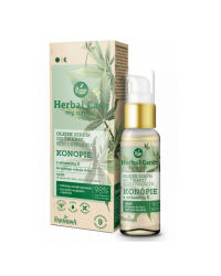 Herbal Care Hemp Oil - Серум-олио за лице, шия и деколте с канабис и витамин Е