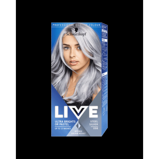 Live Ultra Brights Or Pastel 098 Steel Silver - Боя за коса Live Ultra Brights Or Pastel 098 Steel Silver - Боя за коса