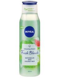 Nivea Fresh Blends Watermelon, Mint, Coconut Milk - Душ гел с диня, мента и кокосова мляко - 300мл.