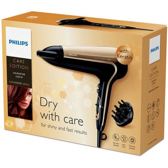 PHILIPS Kera Shine Care Edition HP8243/00 - Сешоар, Йонна грижа, 2200 W, Кератиново-керамично покритие