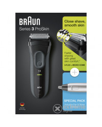 Braun Series 3 Pro Skin Special Pack - Самобръсначка + Тример за нос и уши