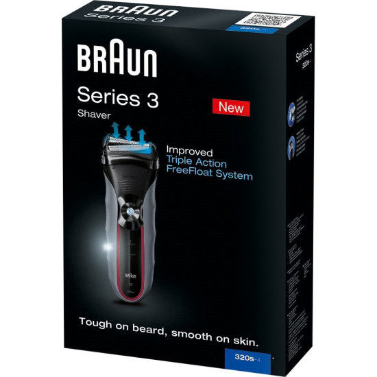 Braun Series 3 320s-4 Shaver Improved - Самобръсначка за мъже с тройно действие