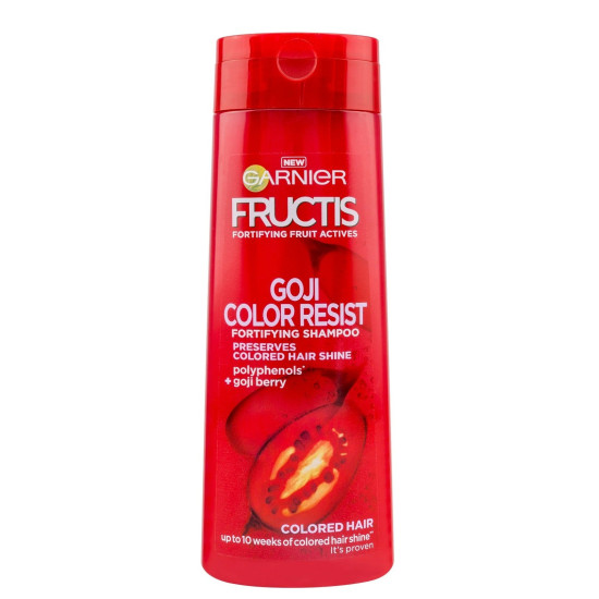 Fructis Goji Color Resist Shampoo - Шампоан за боядисана коса и коса на кичури с екстракт от годжи бери и полифеноли