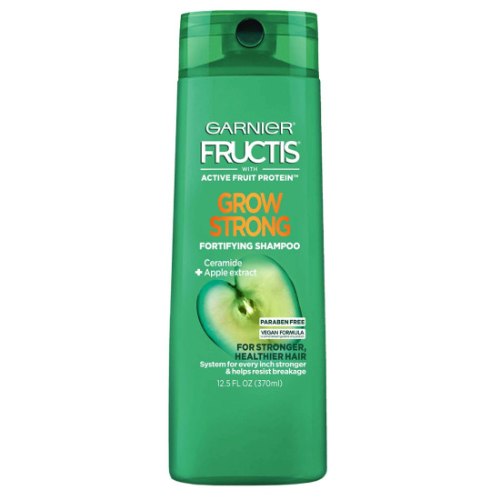 Fructis Grow Strong Shampoo - Шампоан за укрепване на слаба коса със серамиди и екстракт от ябълка