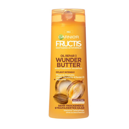Fructis Oil Repair 3 Shampoo - Шампоан за много суха и увредена коса с масла от ший, жожоба, макадамия и бадем