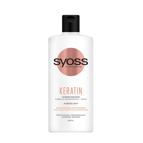 Syoss Keratin Blue Lotus - Балсам с кератин за възстановяване и заглаждане на косъма