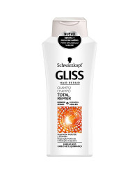 Gliss Total Repair Shampoo - Шампоан за суха и увредена коса с течен кератин