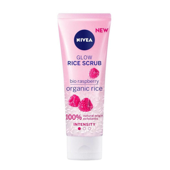 Glow Rice Scrub Bio Raspberry -  Оризов пилинг за лице - 75мл