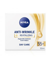 Anti-Wrinkle + Revitalizing Argan Oil, Calcium SPF15  55+ Day Care - Дневен крем със слънцезащита