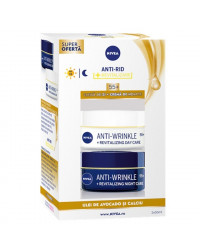 Anti-Wrinkle +Revitalizing 55+ - Дневен + Нощен крем с масло от арган и авокадо