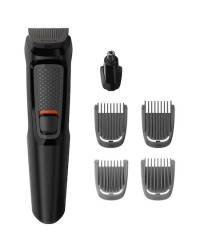 Philips Multigroom MG3710/15 - Мултифункционален тример за лице 6 in 1, Без кабел, Автоматично наточващи се остриета, 4 гребена