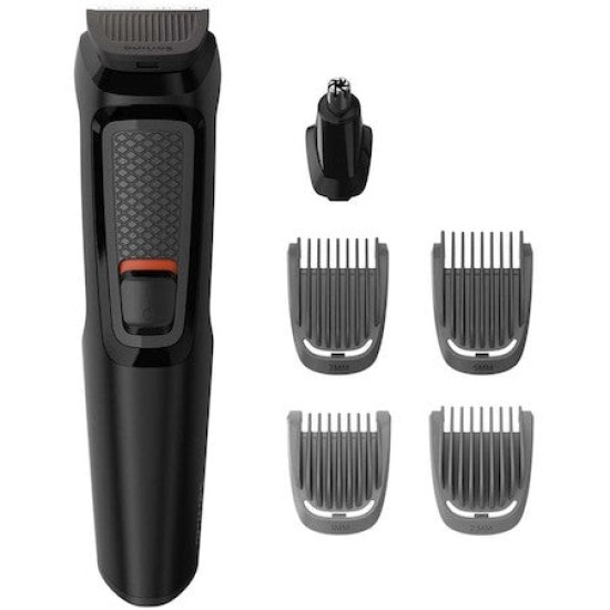 Philips Multigroom MG3710/15 - Мултифункционален тример за лице 6 in 1, Без кабел, Автоматично наточващи се остриета, 4 гребена