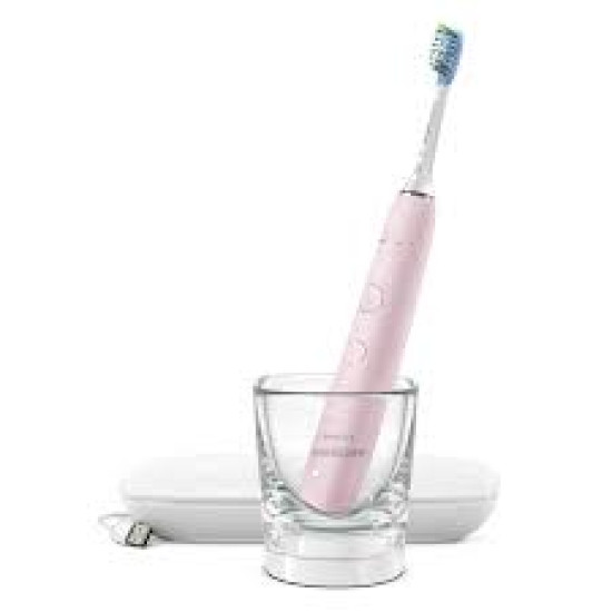 Philips Sonicare DiamondClean HX9911/27- Електрическа четка за зъби, 62000 осцилации/мин, 4 режима на почистване, 3 нива на интензивност, Свързване към приложение, Сензор за натиск, Функция BrushSync, 1 накрайник, Чаша за зареждане