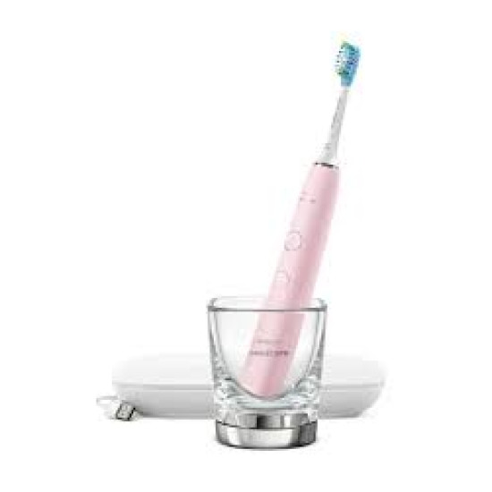 Philips Sonicare DiamondClean HX9911/29 - Електрическа четка за зъби, до 62000 движения на четката/мин, 4 режима, 3 нива на интензивност, Свързване към приложение, Сензор за натиск, Функция BrushSync, 1 дръжка, 1 глава, Чаша за зареждане